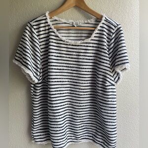 Green Envelope striped knit tee